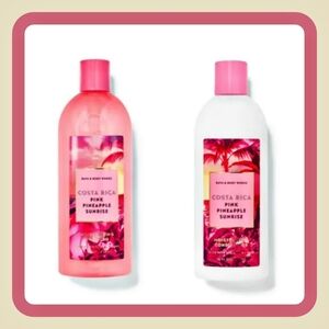 PINK PINEAPPLE SUNRISE SHAMPOO & CONDITIONER BY BATH AND BODY WORKS